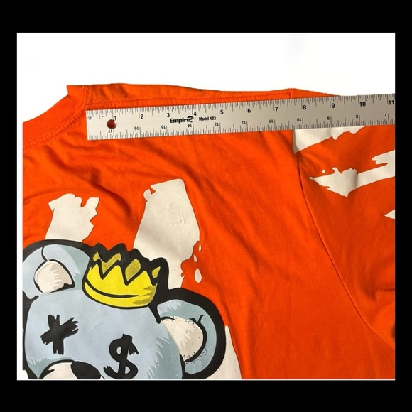 GSTR “King Status” Crown Bear Tee 3XL Orange Graphic Streetwear - Picture 7 of 8
